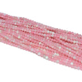 Factory Wholesale 3mm Faceted Natural Pink Opal Stone Beads Loose Gemstone for DIY Jewelry Making