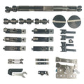 Modern Apartment Telescopic Sliding 2+1 Hardware Invisible Bevel Wheel Belt Type Aluminum Frame Slim Profile Door 80kg Capacity