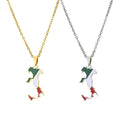 Ethnic Enamel Stainless Steel Italy Map Flag Necklaces Italian Jewelry Gift