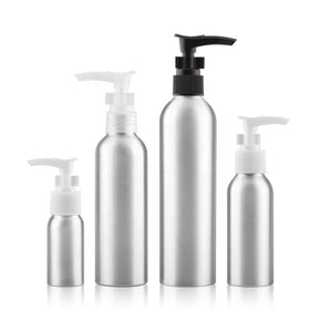 Hot Selling 30ml 50ml 100ml 120ml 150ml 250ml 500ml Aluminum Cosmetic Packaging Bottle With Press Pump Cap for Lotion