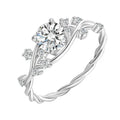 Luxury Jewelry  1CT  Colorful Diamond Moissanite Rings 18K Rhodium Gold Plated 925 Sterling Silver Rings for Women Engagement