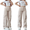 Wholesale Cargo Pants Ladies Casual Trouser Woman Clothes Pants Women High Waisted Trousers With Pocket