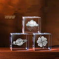 Wholesales Creative Blank K9 Crystal Cube Crystal Glass Ornaments 3D Laser Engrave Crystal Glass Cube