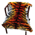 MWfur Sheared Sheepskin Dyed Tiger Pattern Floor Mat Australian Sheepskin Rug for Living Room