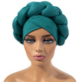 Polyester Satin Eco-friendly Headtie African Hat Head Wraps Turban Hijab Wedding Aso Oke Muslim Auto Gele Nigerian Party
