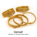1-5 Layered Stainless Steel Bangle Fashion Gold Plated Spiral Bracelet Waterproof Jewelry Manufacturer China