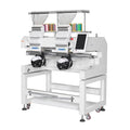 Diy Logo Design 12-Color Computerized Embroidery Machine for Baseball Caps Polo Shirts 2 Head Sewing Flat Needles New