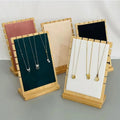 Wholesale Jewelry Display Necklace Holder Large-Sized Bamboo Panel Jewelry Necklace Tabletop Display Boards Stand