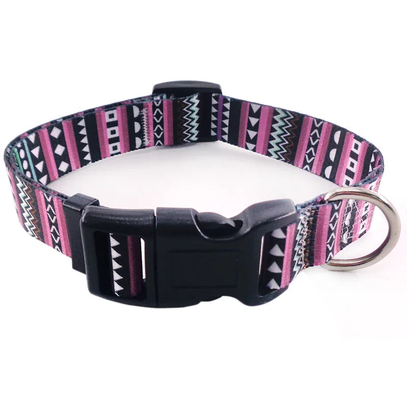 Heavy Duty Personalized Eco-Friendly Soft Polyester Custom Printed Dog Collar Wholesale for Pet