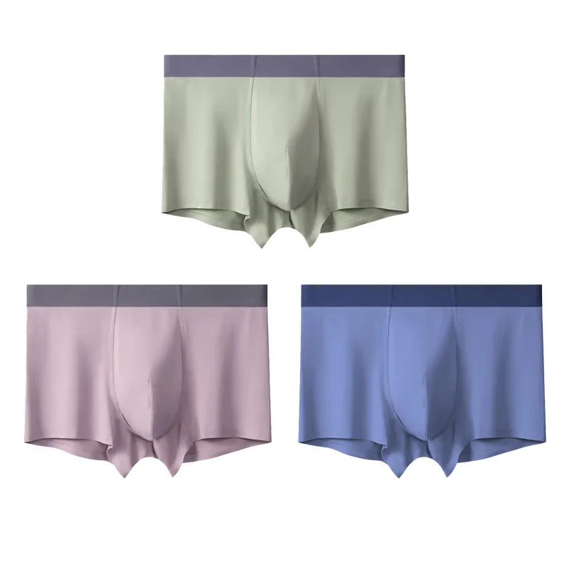 Men's Underwear Classic Solid Soft Stretch Shorts Antibacterial Breathable Trendy Boxer Briefs