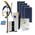 5KW Wind Turbine Generator and 5KW Solar Panels Hybrid Power System Wind Solar System for Home Use