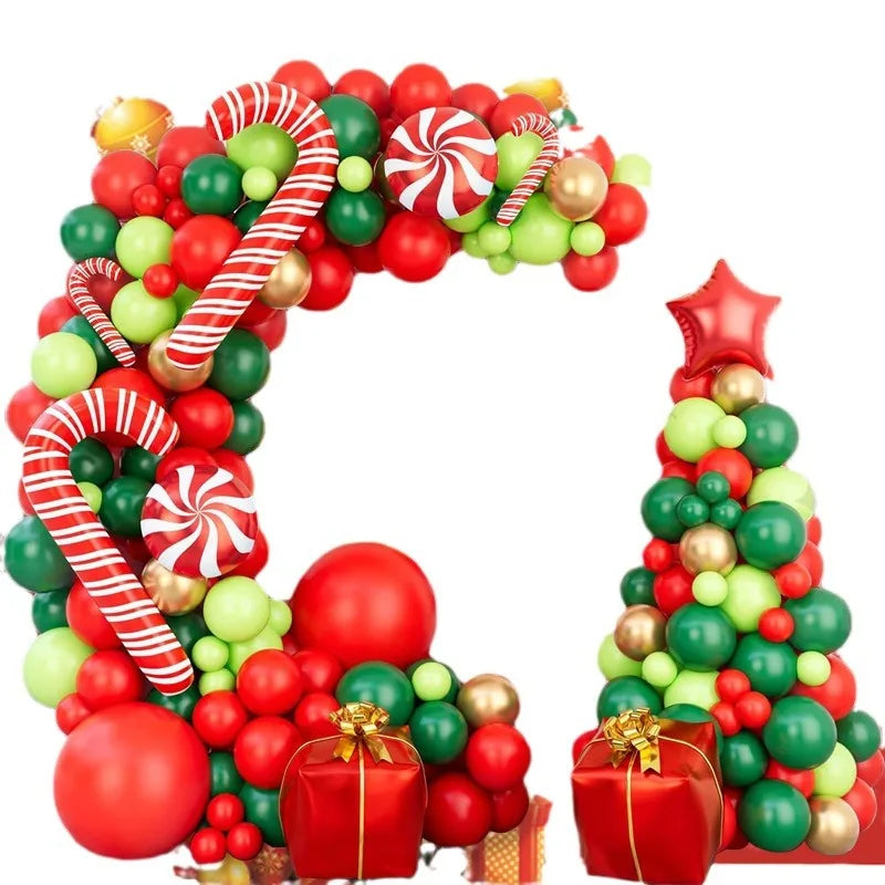 Elegant Outdoor Christmas Arch Balloon Set New Party Decoration for Festive Christmas Celebrations