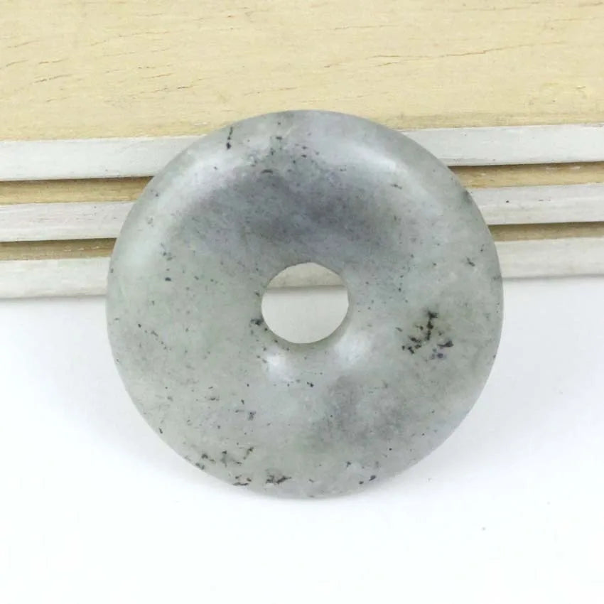 Diy Labradorite Donut Rainbow Round Donuts Natural Gemstones Stones Donuts Pendants Crystal Healing Crystal Stone