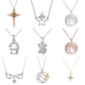 Fashion Gold Plated Jewelry Necklace Simple Pearl 925 Sterling Silver Heart Flower Pendant Necklace for Women