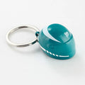 Custom logo Print or Laser Blue Metal Motorcycle Helmet Keychain for Advertising