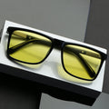 Unisex Rectangular Polarized Sunglasses Aluminum Color Changing Night Vision Outdoor Driving Day Night Glasses UV400 Protection MegaBDM