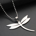 Customized Sliced Stainless Steel Dragonfly Pendant Necklace Chain SCP039