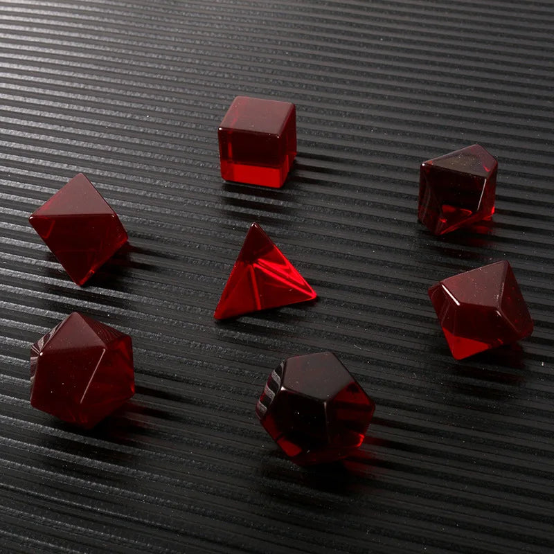 diy Red Zircon glass dice gemstone Game handmade custom engrave dice