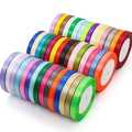 Cheap 1 cm Width Colorful Satin Ribbon Polyester Ribbons for Wedding Candy Box Cake Box Party Decoration