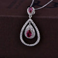 YH JEWELLERY Fine Jewelry Wholesale 12 Month Birthstones Jewelry Waterdrop Sapphire Zircon Stone Pendant Charms for Necklace