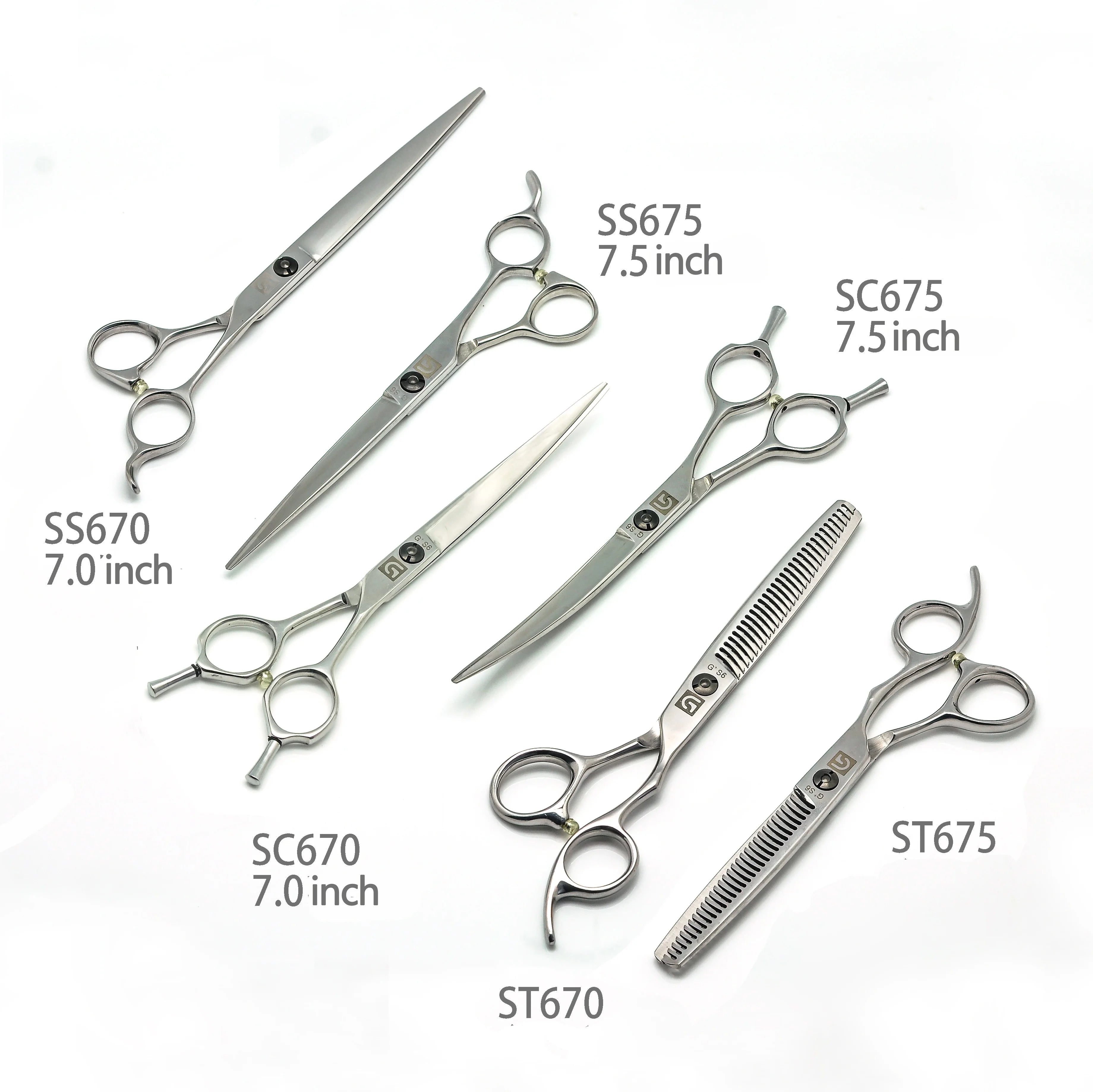 Baoli Factory Price AUS8 Steel 7 Inch 7.5 Inch Tijeras Para Mascotas Large Pet Hair Trimming Tools Grooming Pet Scissors Shear