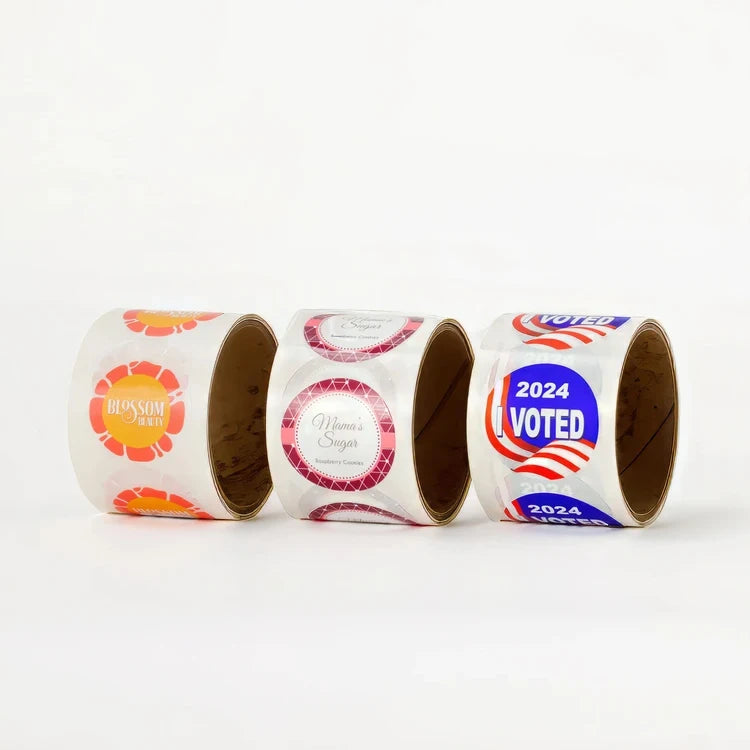 Custom Transparent Vinyl Lip Gloss Tubes Private Transfer Adhesive Sticker Cosmetic Bottle Jar Labels for Cosmetics Crafts
