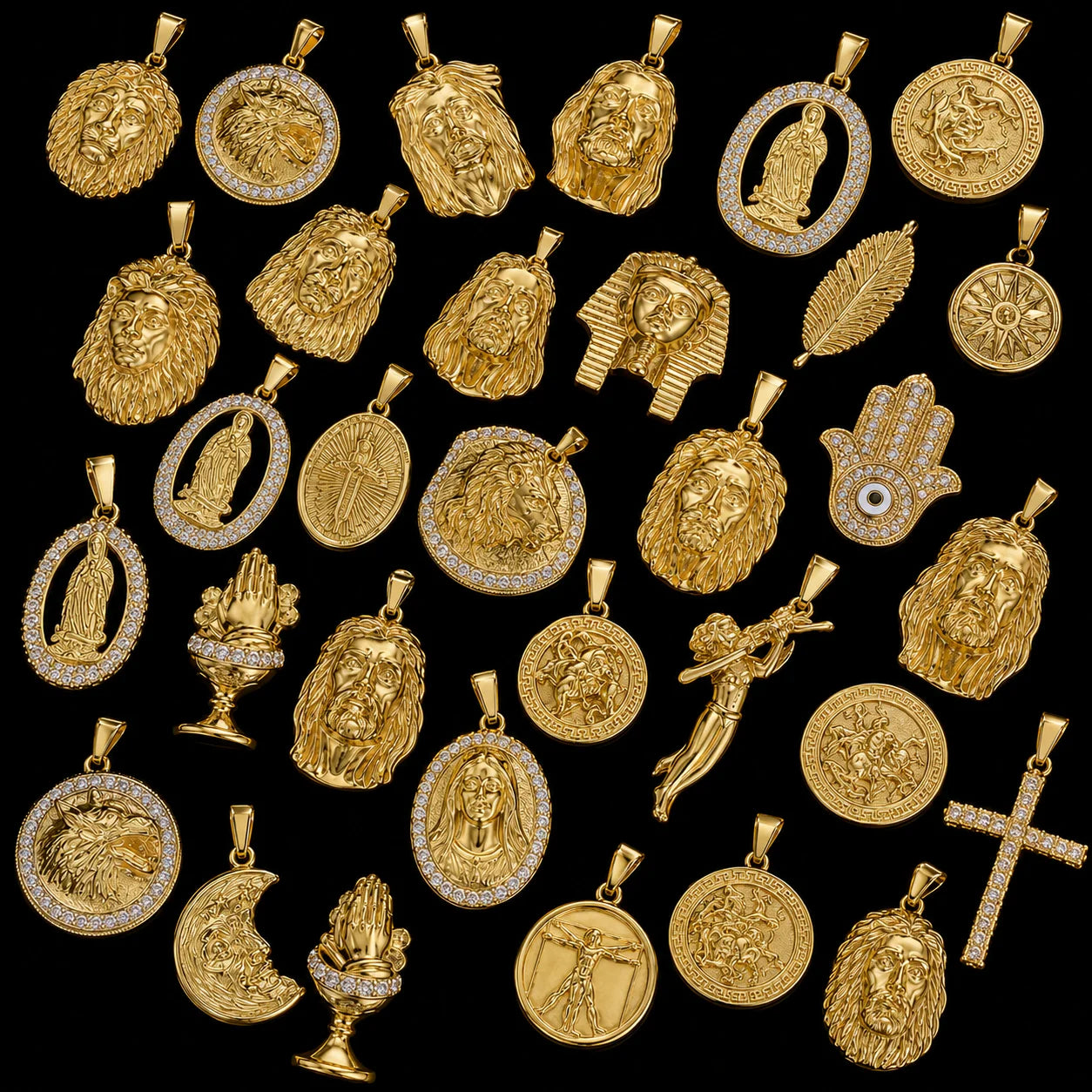 Fashion Pendants & Charms 18K Gold Medusa Religious Pendants Charm Custom Logo Necklace Design Stainless Steel Pendant Jewelry