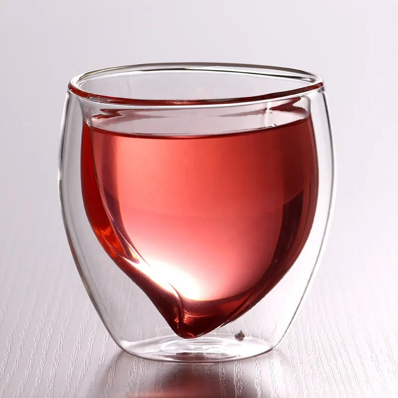 New Arrival Fruit Shape Double Walled Glass Coffee Mug With Grape Peach Pineapple Strawberry Perfect Tea Glasses Keeps Hot