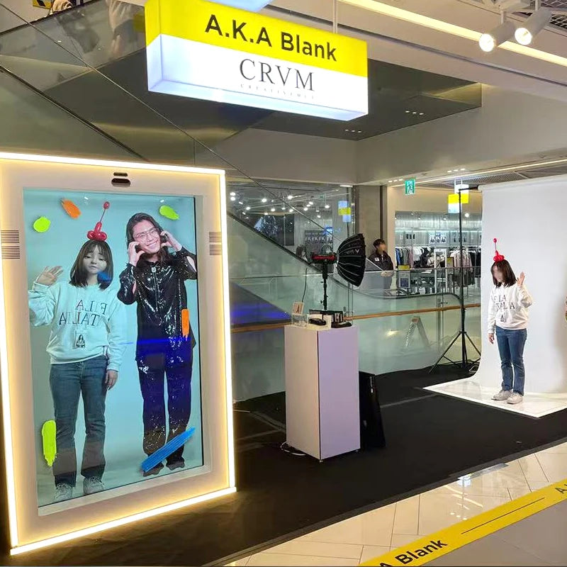 86 Inch Interactive 3D Holographic Touch Scree Indoor Transparent Holobox for Shopping Mall