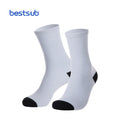 BestSub Wholesale Sales Custom Sublimation Blanks Silver Silk Glitter Socks Christmas Socks Sublimation Printing Fashion Cute