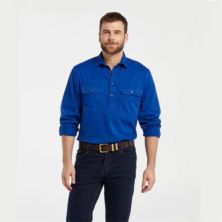 Custom Logo Work Shirt for Men Outdoor Uniform for Work Durable and Fashionable