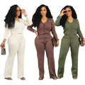 Hot Selling Women's Casual Knitting Two-Piece Suit Autumn Winter Multi-Color Daily Wear with Embroidered Pattern