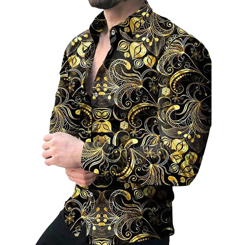 Luxe Men's Slim Fit Casual Chemise Pour Homme Custom Designer Long Sleeve Shirts Anti-Wrinkle for Spring
