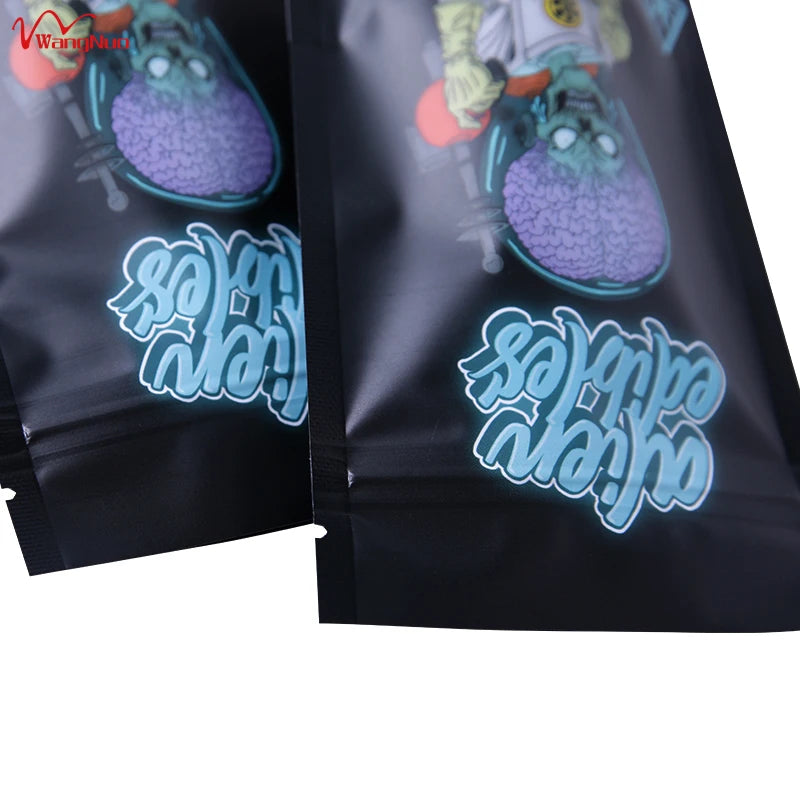 Custom logo Compostable PLA Stand up Zip Lock Coffee Bags with Zipper