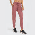 Wholesale Custom Side Pockets Four-Way Stretch Breathable Elastic Waist Solid Sweatpants Women Nylon Track Jogger Pants