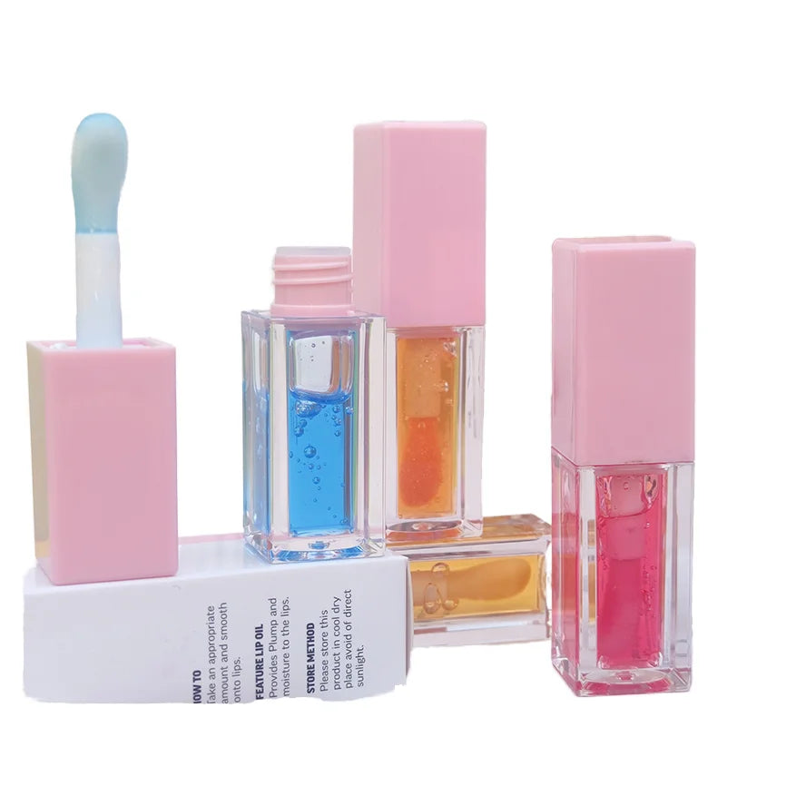 Wholesale ODM Vegan Liquid Lip Gloss DIY Fruit Plumper Oil with Glitter Moisturizing Private Label Lip Oil MSDS Certified