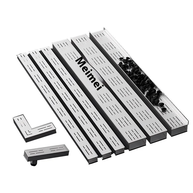 Manufacturer Direct Delivery 304 Polished Stainless Steel U-Shaped Drainage Channel for Balcony & Kitchen Hardware Product