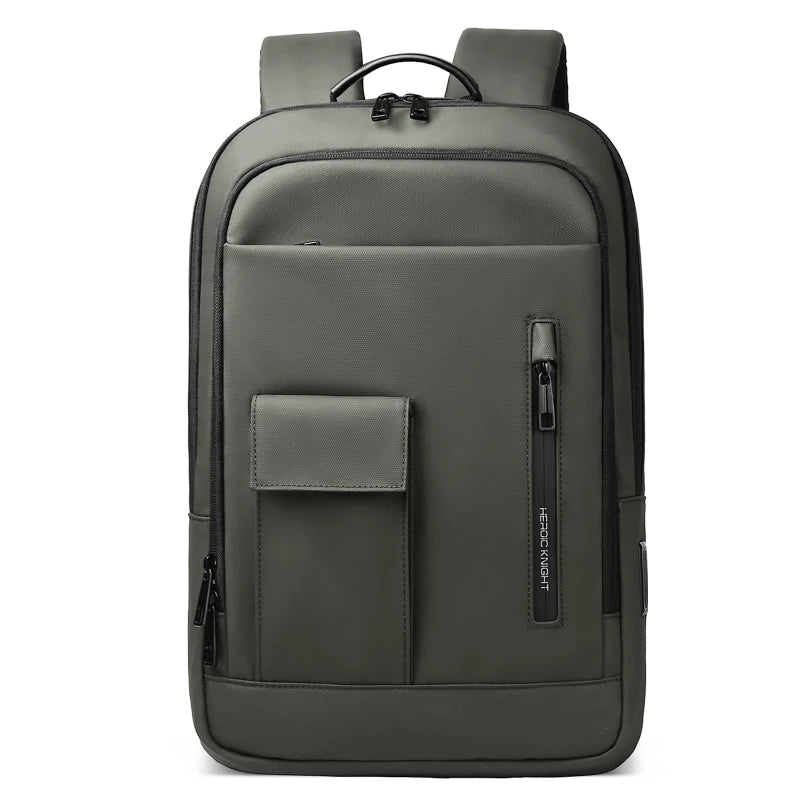 HEROIC KNIGHT Backpack Green Laptop Backpack with Usb Business Travel Backpack Quality Laptop Bag mac Book air 15.6inch Laptop