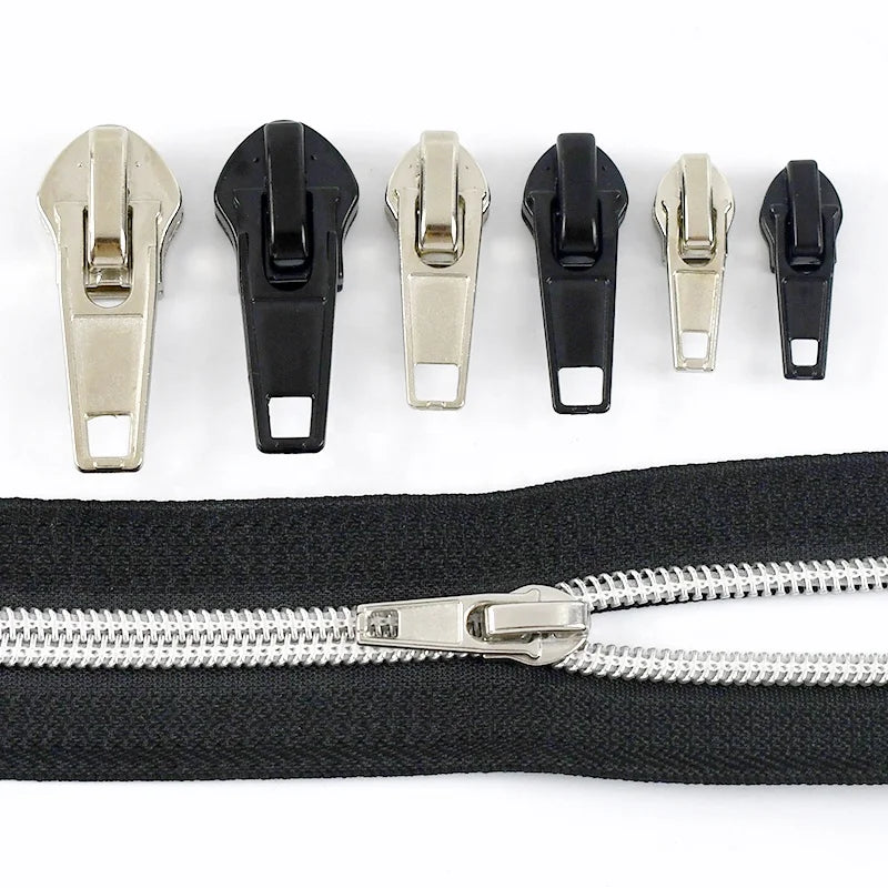 Meetee ZT134 5# Auto Lock Zip Head Alloy Zipper Sliders for Clothing DIY Replaceable Zipper Sliders Accessories Slider Zipper