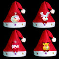 Hot Sale LED Christmas Hat for Xmas Party Decorations Light up Christmas LED Santa Hats for Kids Adults Promotion Party Items