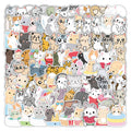 100PCS Cute Cat Stickers Car Phone Pet Shed Decorative Stickers Waterproof Graffiti Skateboard Removable Sticker