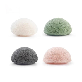100% Eco-Friendly Natural Konjac Sponge Facial Half-Ball Compressed Bath Body Shower Tool Exfoliating Cotton Pad Makeup Remover