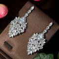 HIBRIDE Lady's Fashion Long Crystal Drop Earrings AAA Cubic Zirconia Statement Earring for Women Weeding Jewelry E-617