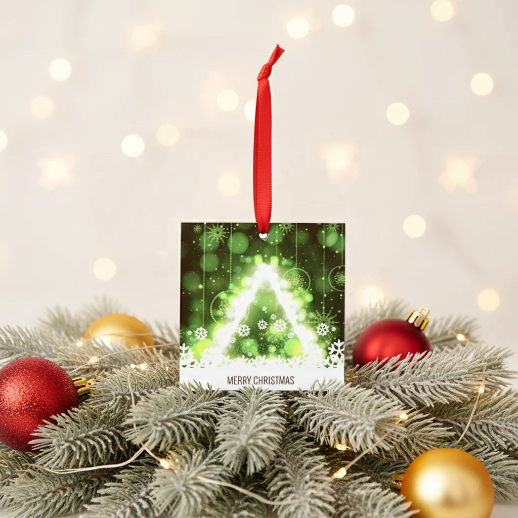 MDFSUB REACH&CARB Sublimation MDF Ornament MDF-ORN-SQ3-001 3 Inch Square Christmas Hanging Pendant