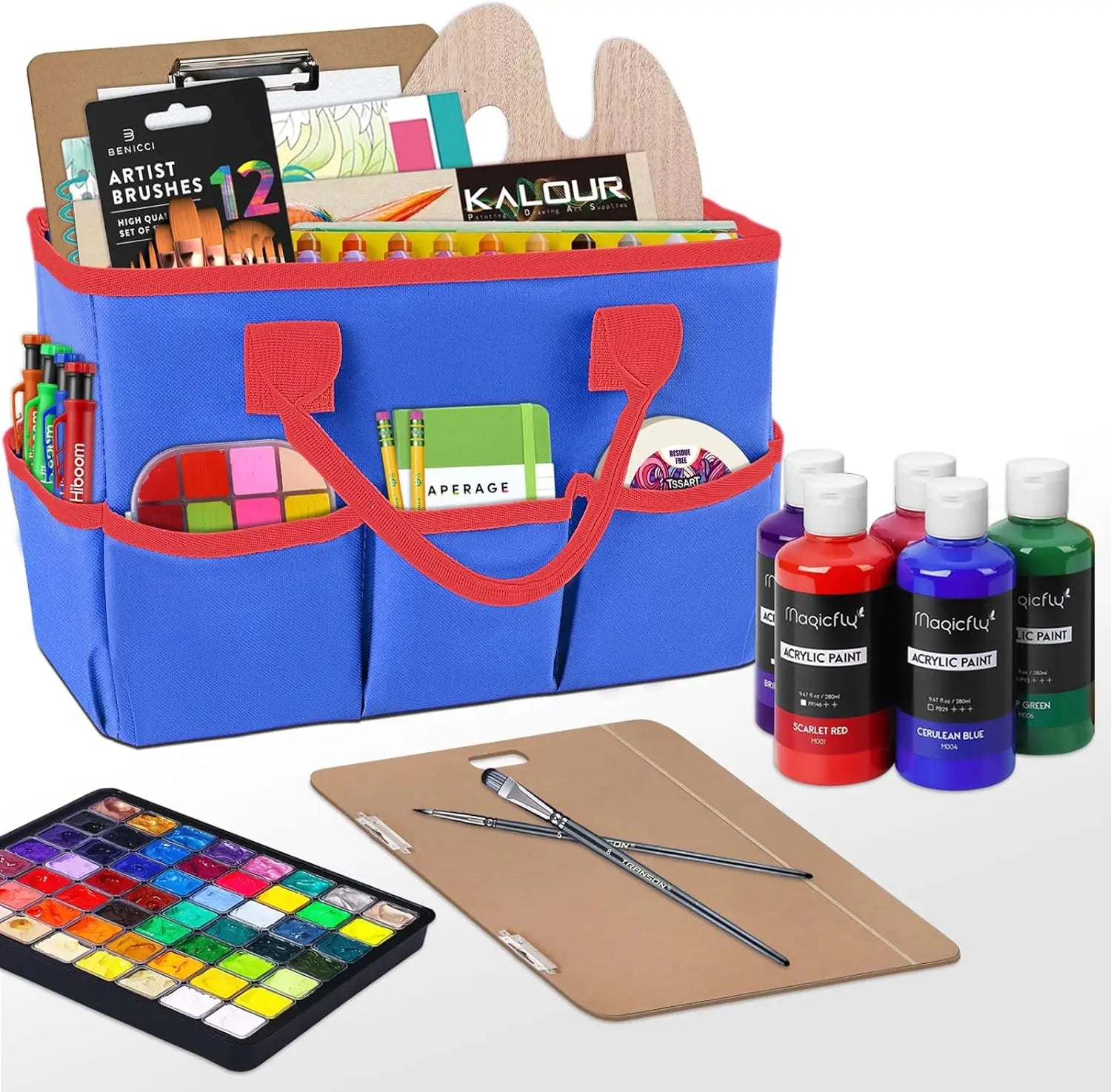 Portable Desktop Tote Organizer for Teacher for Storage of Arts Books Stationery Office & School Supplies