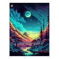 New Design DIY Diamond Painting Custom 5D Beautiful Scenery Moon and Tree Landscape Wall Art AB Diamond Embroidery ASF2802