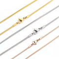 Hiphop 0.9 Mm-2.0 mm Snake Chain Stainless Steel With Gold and Steel Fashion Gold Plated Chains Necklaces Wedding Gift