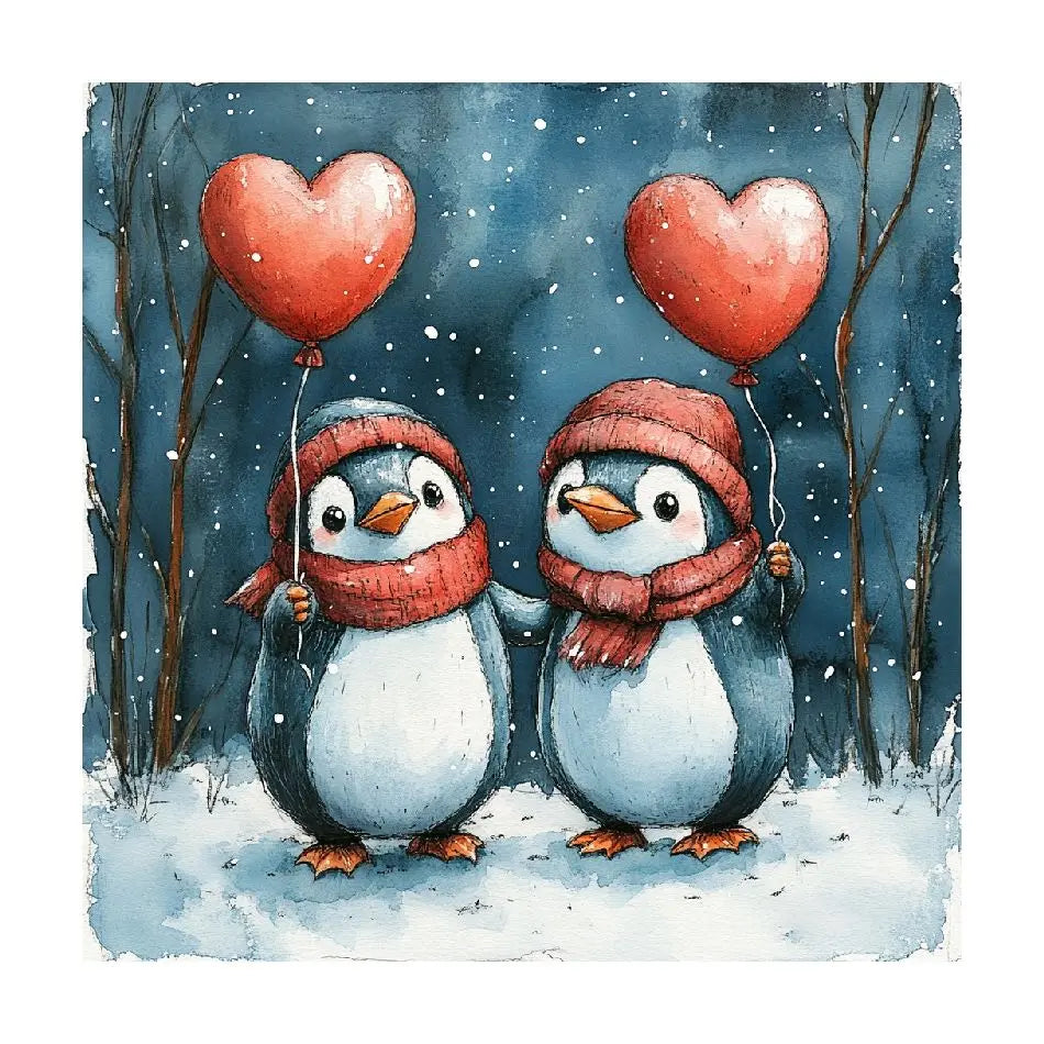 For CHENISTORY Penguin DIY Painting by Numbers Kits for Adults Printed Coloring by Numbers Starter Kits Acrylic Diy Crafts
