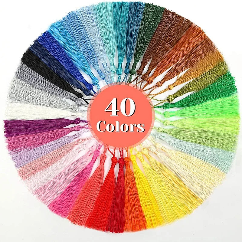8cm Silky Polyester Tassel Trim for DIY Crafts Jewelry Making Home Textile Curtains Accessories Decorative Fringe Garments
