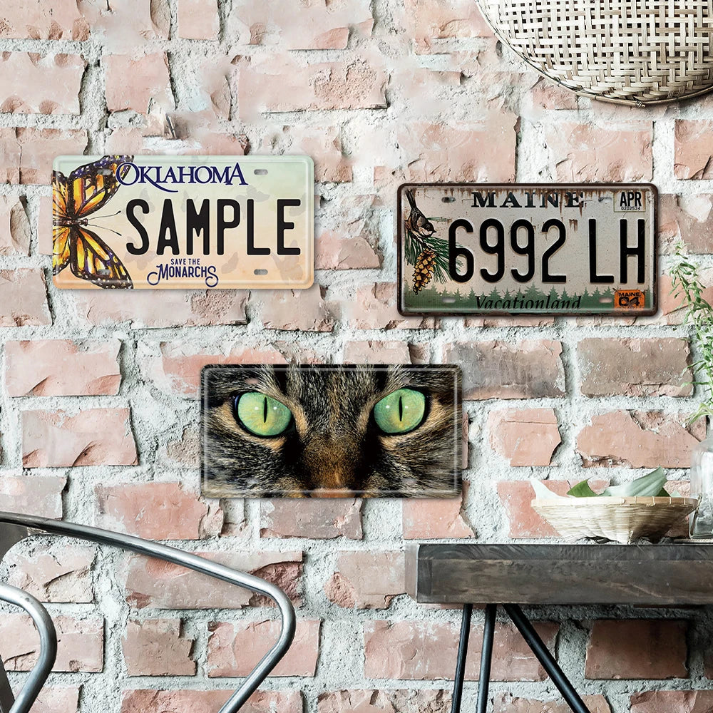 Majestic Wildlife Metal Sign Safari Adventure License Plate Art Animal Tin Sign for Animal Lovers Wall Decor